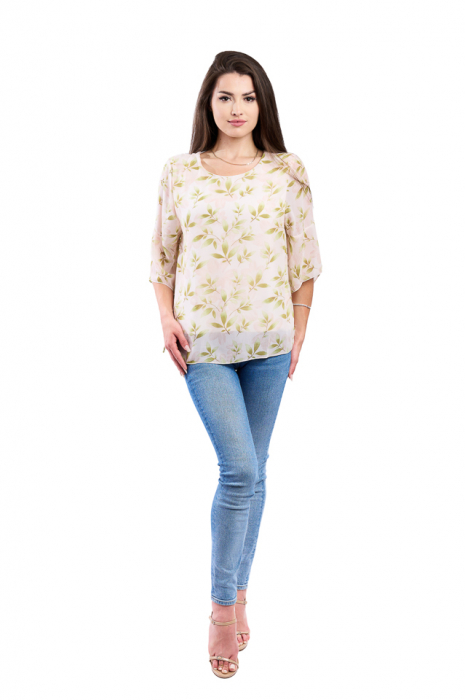 Bluză damă cu imprimeu floral elegant [4]
