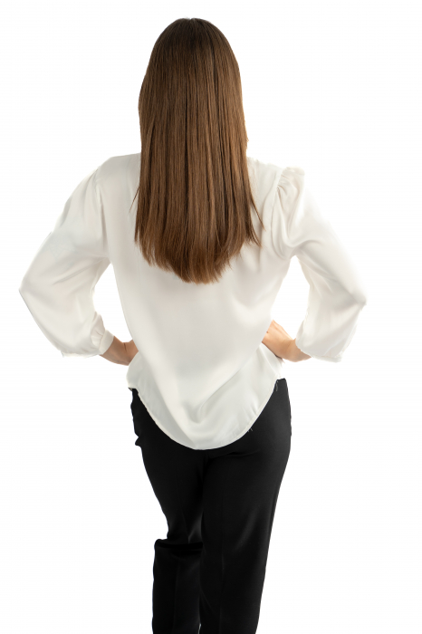 Bluza Dama 828 – Eleganță Satinată cu Detalii Feminin [2]
