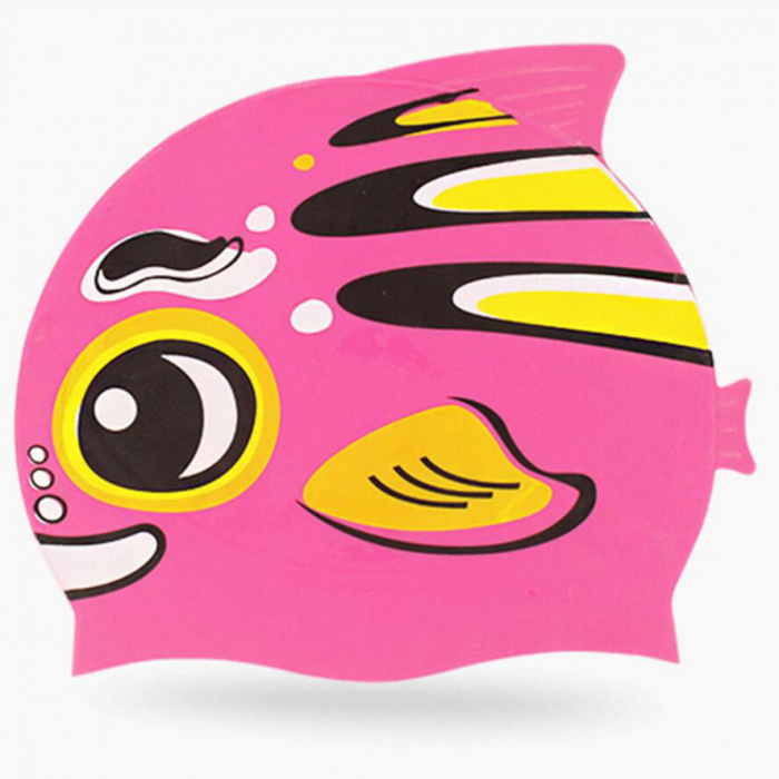 Casca de inot pentru copii din silicon - Culoare Cyclam [1]