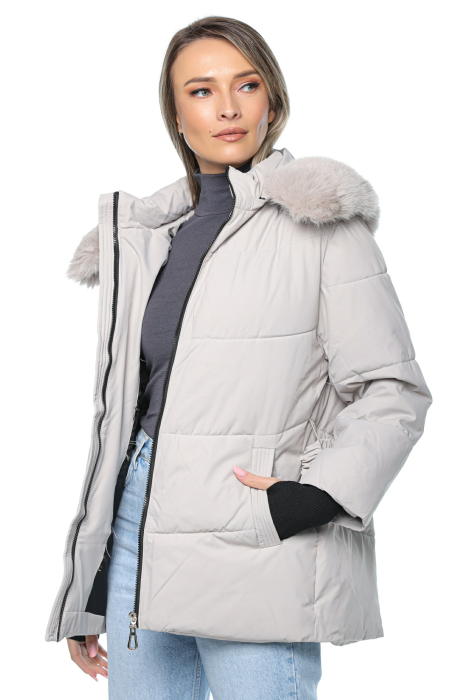 Geacă Dama cu glugă și blană sintetică 602 [6]