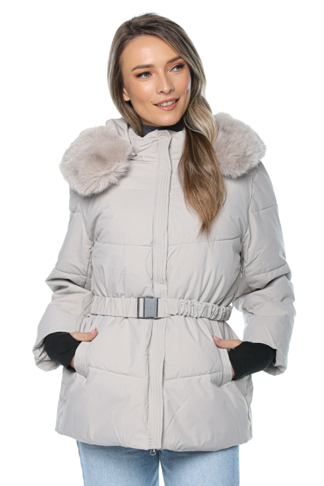 Geacă Dama cu glugă și blană sintetică 602 [5]