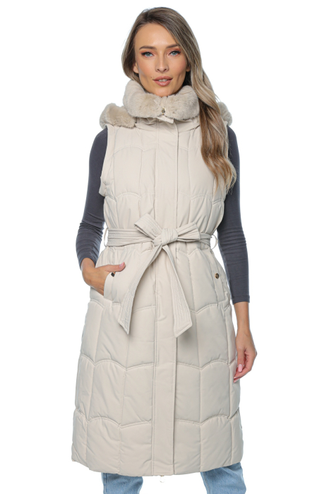 Geacă damă 2 în 1 cu mâneci și glugă detașabile, [4]