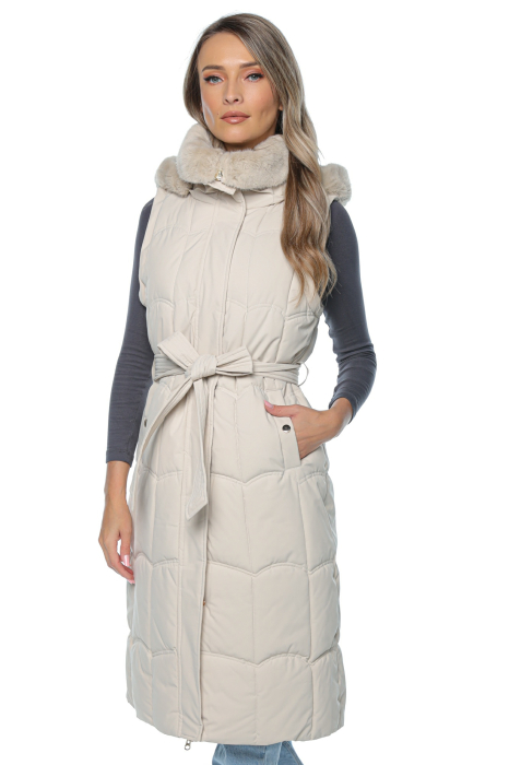 Geacă damă 2 în 1 cu mâneci și glugă detașabile, [9]