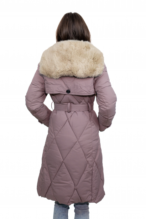 Geacă Dama 618 cu Blană Sintetică Detasabilă – Confort și Eleganță în Fiecare Detaliu [2]
