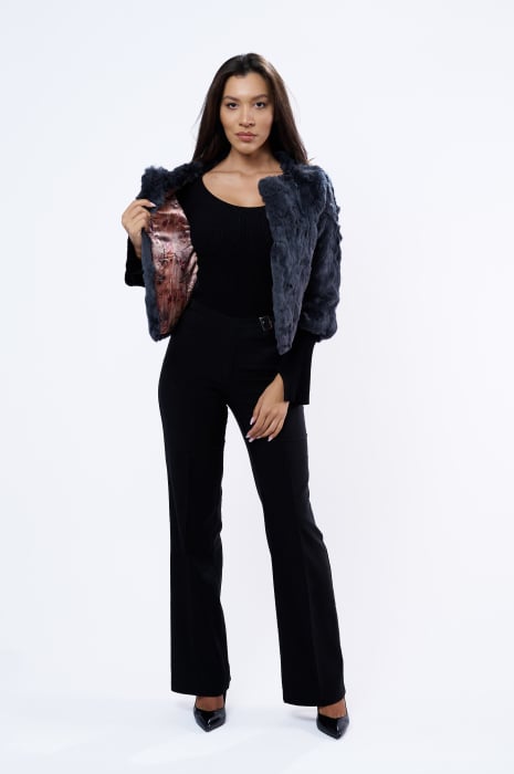 Haină Blană Iepure 2051 – Eleganță și Rafinament pentru Sezonul Rece [3]