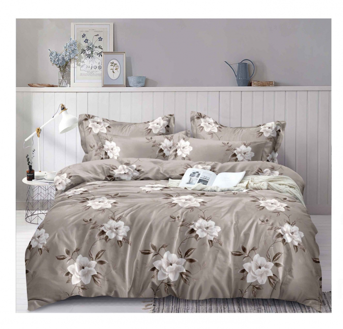 Lenjerie de pat completă, set cearșaf și fețe de pernă, elegant, cadou ideal [1]