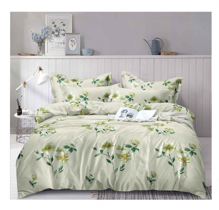 Lenjerie de pat completă, set cearșaf și fețe de pernă, elegant, cadou ideal [1]
