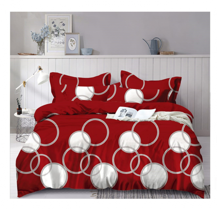 Lenjerie de pat completă, set cearșaf și fețe de pernă, elegant, cadou ideal [1]