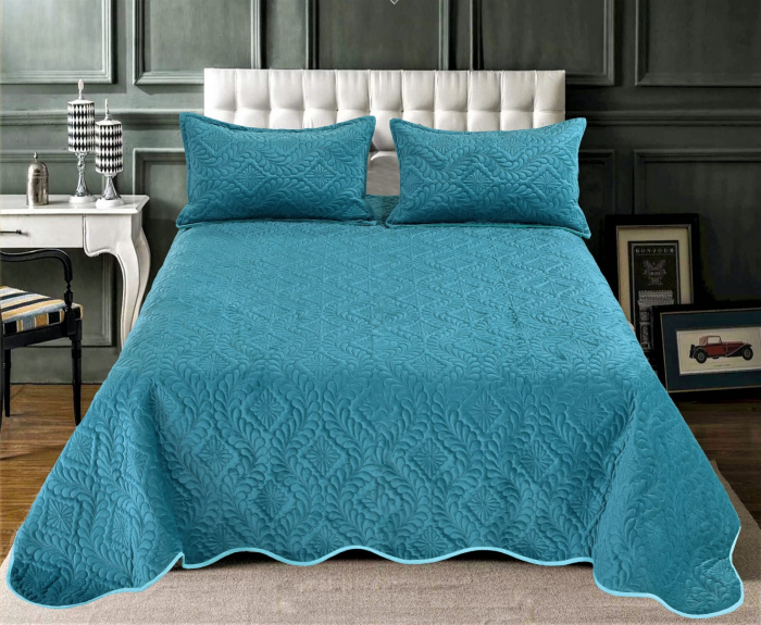 Set cuvertura pat matlasata, 3 piese, 220x240cm [1]