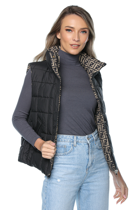 Vestă damă reversibilă, modernă și matlasată [7]