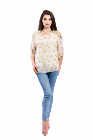 Bluză damă cu imprimeu floral elegant [3]