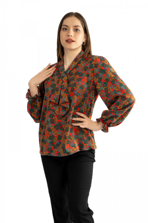 Bluze & Cămăși damă - Bluza Dama 817 – Confort și Eleganță cu Detalii Unice