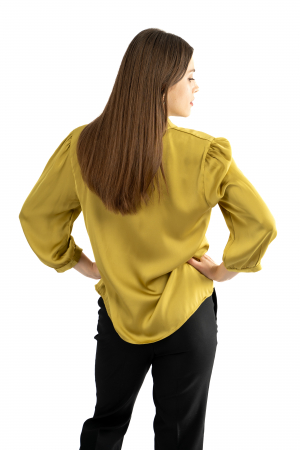 Bluza Dama 828 – Eleganță Satinată cu Detalii Feminin [3]