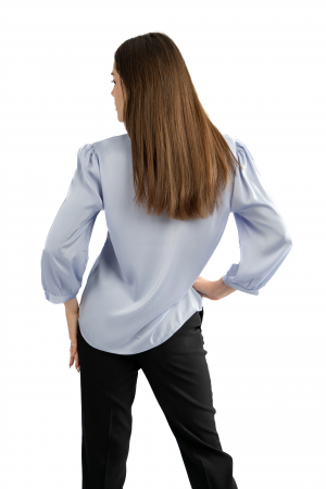 Bluza Dama 828 – Eleganță Satinată cu Detalii Feminin [2]