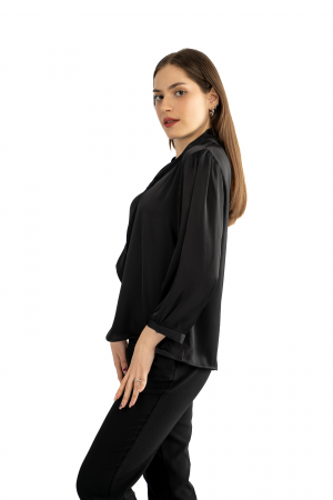 Bluza Dama 828 – Eleganță Satinată cu Detalii Feminin [1]