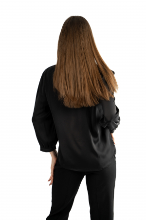 Bluza Dama 828 – Eleganță Satinată cu Detalii Feminin [4]