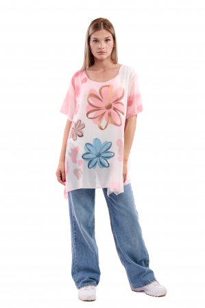 Bluze & Cămăși damă - Bluza Dama 8894 – Comfort și Stil cu Imprimeu Colorat