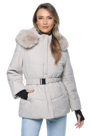 Geacă Dama cu glugă și blană sintetică 602 [6]