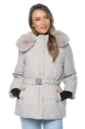 Geacă Dama cu glugă și blană sintetică 602 [4]