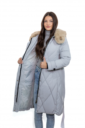 Geacă Dama 618 cu Blană Sintetică Detasabilă – Confort și Eleganță în Fiecare Detaliu [3]