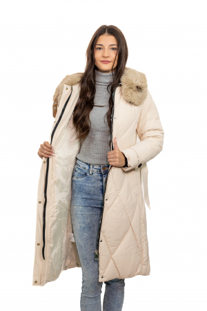 Geacă Dama 618 cu Blană Sintetică Detasabilă – Confort și Eleganță în Fiecare Detaliu [3]