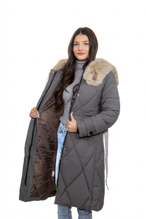 Geacă Dama 618 cu Blană Sintetică Detasabilă – Confort și Eleganță în Fiecare Detaliu [3]