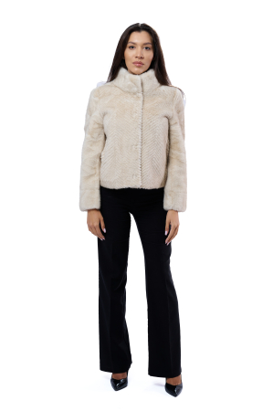Haine de blană - Jachetă Dama cu Blană Sintetică 630 – Eleganță și Confort Premium