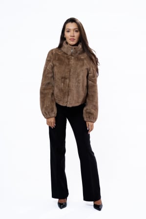 Haine de blană - Jachetă Dama cu Blană Sintetică 630 – Eleganță și Confort Premium