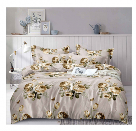 Lenjerie de pat - Lenjerie de pat completă, set cearșaf și fețe de pernă, elegant, cadou ideal
