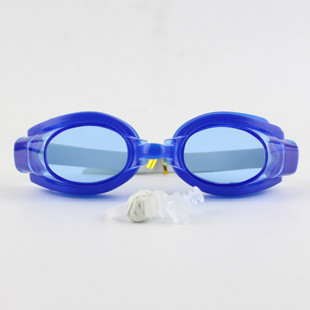 Ochelari înot - Set Ochelari de Înot pentru Copii - Include Dopuri pentru Urechi și Clips pentru Nas  - Albastu