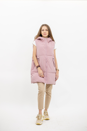 Veste de damă - Vesta dama cu glugă 2116 îți oferă un look modern și confortabil, ideal pentru sezonul rece