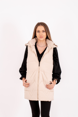 Veste de damă - Vesta dama cu glugă 8803 combină perfect stilul și confortul