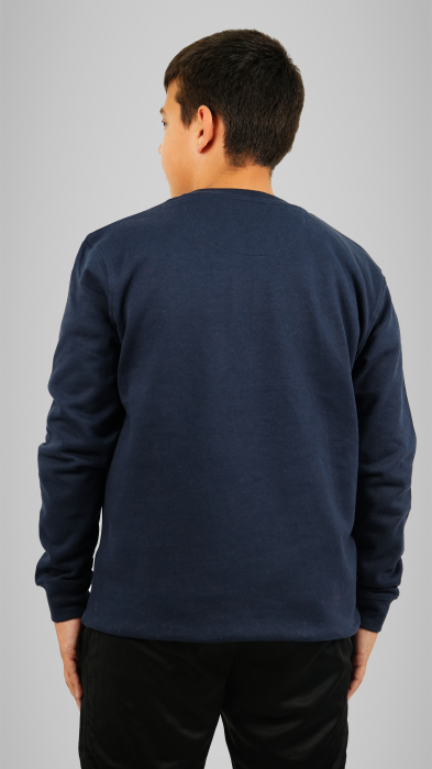 Bluză bumbac școlar navy Nicolae Iorga Botoșani [3]