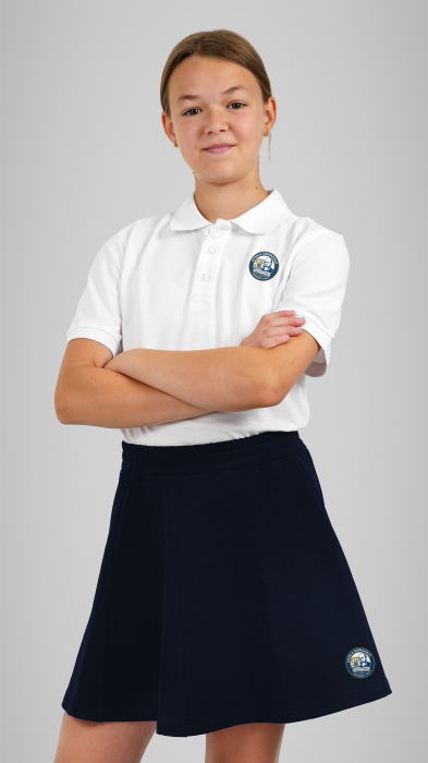 Fustă bumbac școlară navy Nicolae Iorga Botoșani [1]