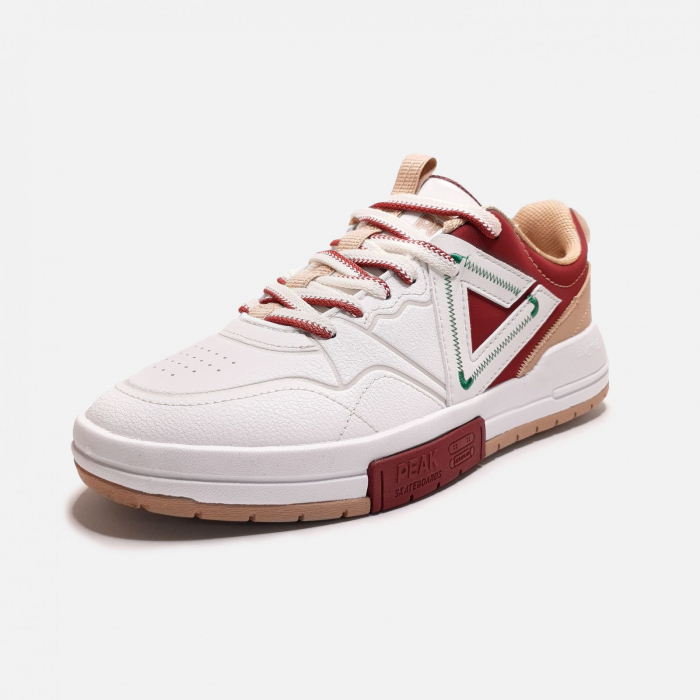 Pantofi sport Peak Skateboards alb/rosu [1]