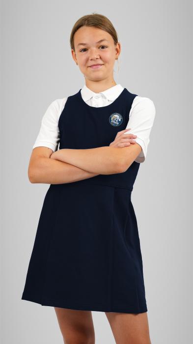 Sarafan bumbac școlar navy Nicolae Iorga Botoșani [1]