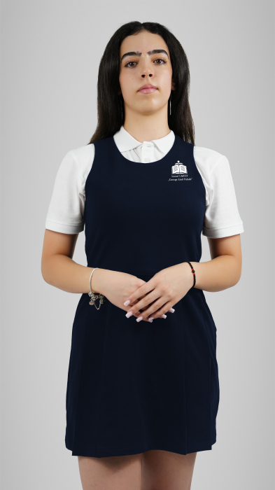 Sarafan bumbac școlar navy UMFST George Emil Palade [1]