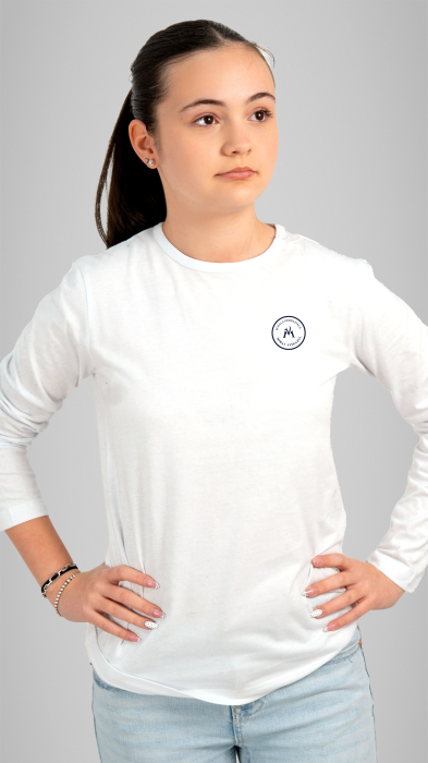 Tricou Basic mânecă lungă adulți alb Mihai Viteazul [2]