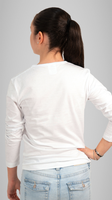 Tricou Basic mânecă lungă adulți alb N. Bălcescu RM Vâlcea [3]