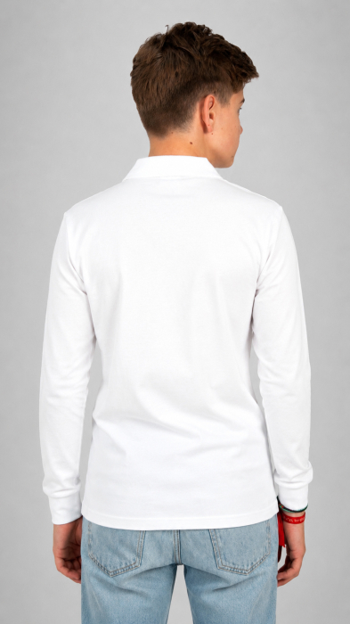 Tricou Basic polo mânecă lungă copii alb Școala Gimnazială Europa, Târgu Mureș [3]