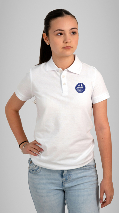 Tricou Basic polo mânecă scurtă copii alb Omega TG Mures [2]