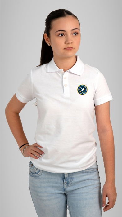 Tricou Basic polo mânecă scurtă copii alb Școala Gimnazială Europa, Târgu Mureș [2]