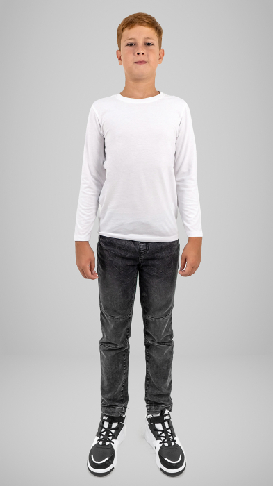 Tricou cu manecă lungă alb [2]