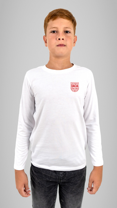 Tricou cu mânecă lungă alb Dacia [1]