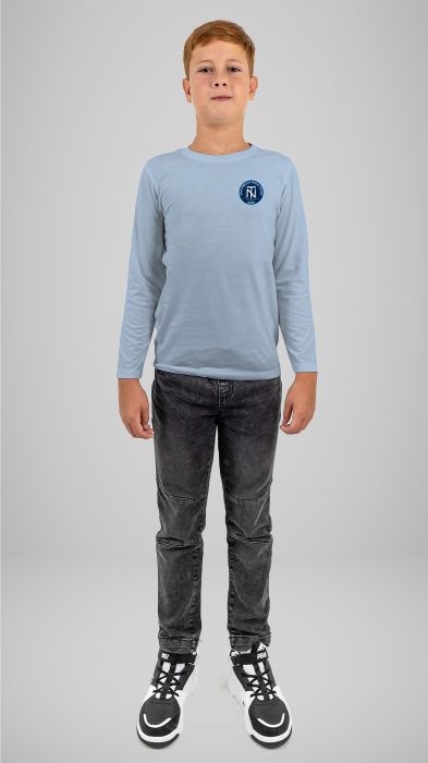 Tricou cu manecă lungă sky blue Nicolae Titulescu Caracal [2]