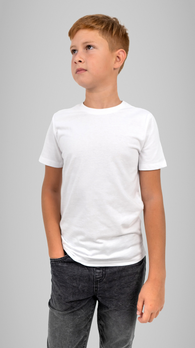 Tricou cu mânecă scurtă alb [4]