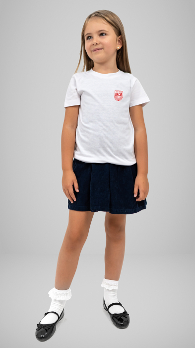 Tricou cu mânecă scurtă alb Dacia [2]