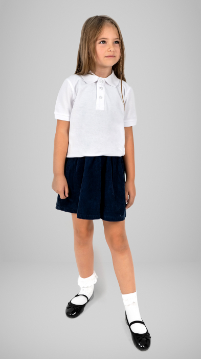 Tricou Polo cu mânecă scurtă alb [8]
