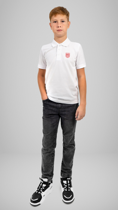 Tricou Polo cu mânecă scurtă alb Dacia [5]