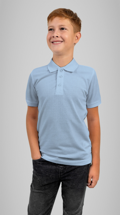 Tricou polo cu manecă scurtă sky blue [1]